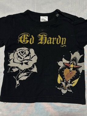 VINTAGE ED HARDY KIDS BABY GRAPHIC TEE